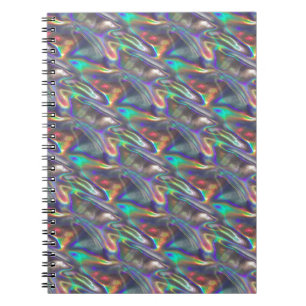 holographic silver notebook