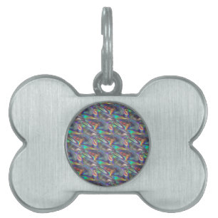 holographic silver pet tag