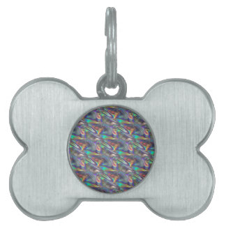 holographic silver pet tag