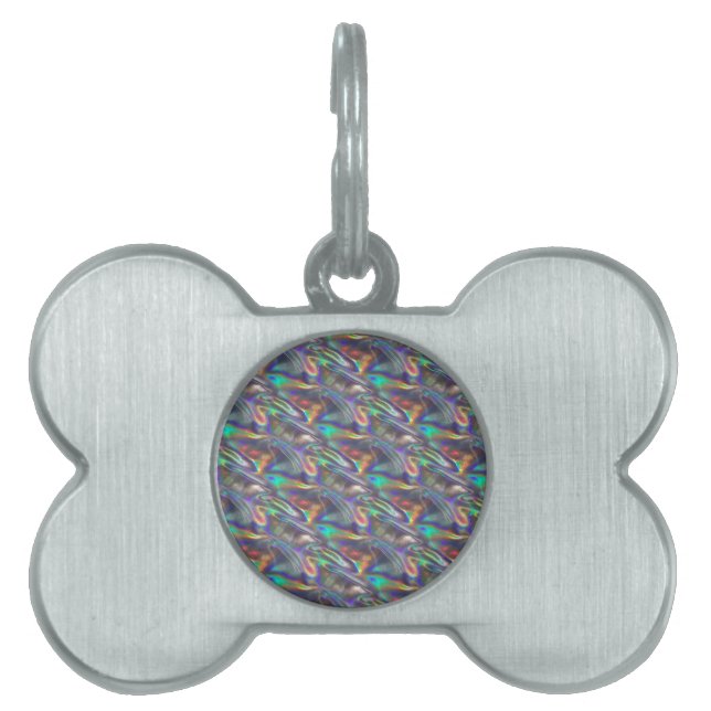 holographic silver pet tag (Front)