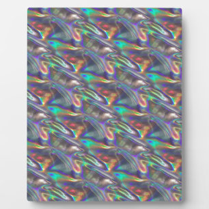 holographic silver plaque