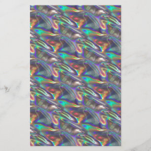 holographic silver stationery