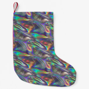 holographic silver xmas christmas stocking