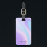 Holographic Simple Minimal Modern Elegant Custom Luggage Tag<br><div class="desc">Holographic Simple Minimal Modern Elegant Custom</div>