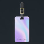 Holographic Simple Minimal Modern Elegant Custom Luggage Tag<br><div class="desc">Holographic Simple Minimal Modern Elegant Custom</div>