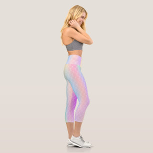 holographic siren with gradient scales capri leggings