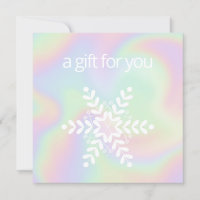 Holographic Snowflake Holiday Gift Certificate