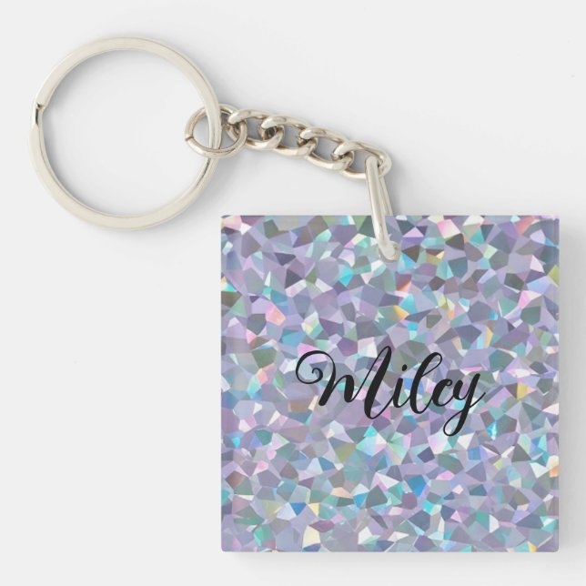 Holographic Sparkle Dream Key Ring (Front)