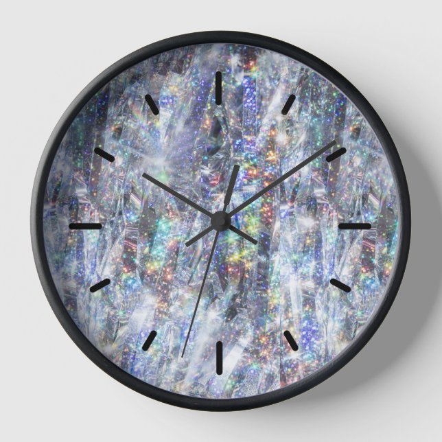 Holographic Sparkle Glitter  Clock (Front)