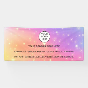 Holographic Sparkle Opal Iridescent business Banner