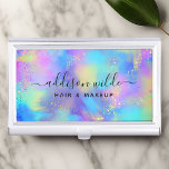 Holographic Sparkle Opal Iridescent Business Card Holder<br><div class="desc">Holographic Sparkle Opal Iridescent Business Card Case. Perfect for a beauty salon,  hair stylist,  makeup artist,  or cosmetologist.</div>