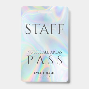 Holographic Staff All Access Pass Festival Event ID Badge