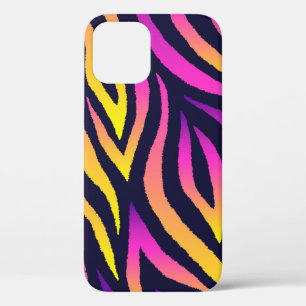Holographic stripes, seamless futuristic pattern. iPhone 12 case