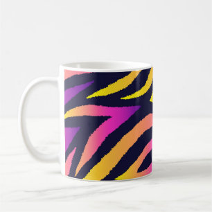Holographic stripes, seamless futuristic pattern. coffee mug