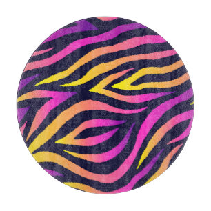Holographic stripes, seamless futuristic pattern. cutting board