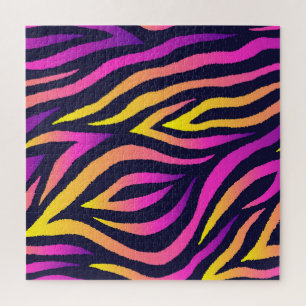 Holographic stripes, seamless futuristic pattern. jigsaw puzzle