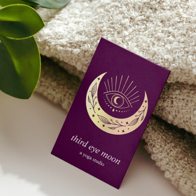 Holographic Third EYE Moon Yoga Holistic Coach  Bu Business Card (Creator Uploaded)