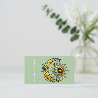 Holographic Third EYE Moon Yoga Holistic Coach Business Card