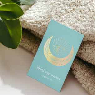Holographic Third EYE Moon Yoga Holistic Coach Business Card