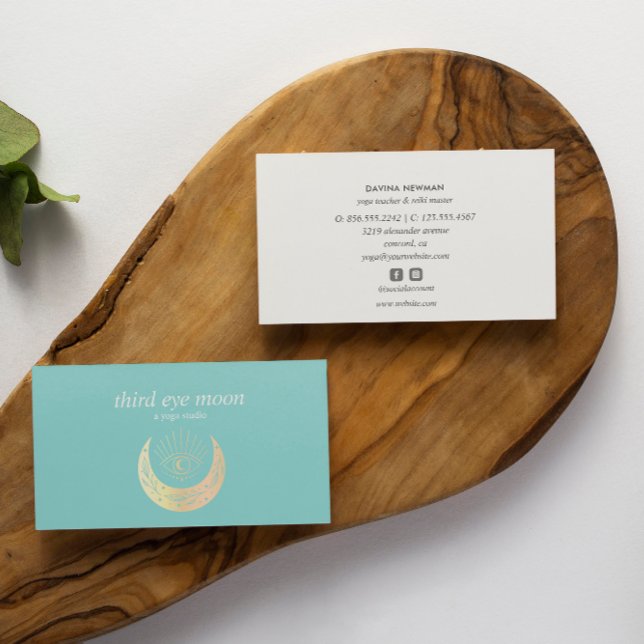 Holographic Third EYE Moon Yoga Spiritual Coach Bu Business Card (Creator Uploaded)
