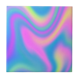 Holographic Tie Dye Ceramic Tile