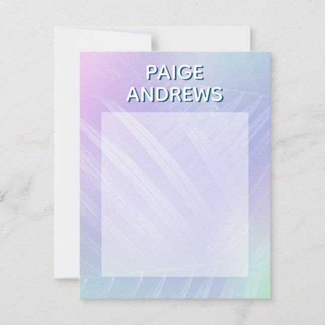 Holographic Tropical Leaves Card (Front)