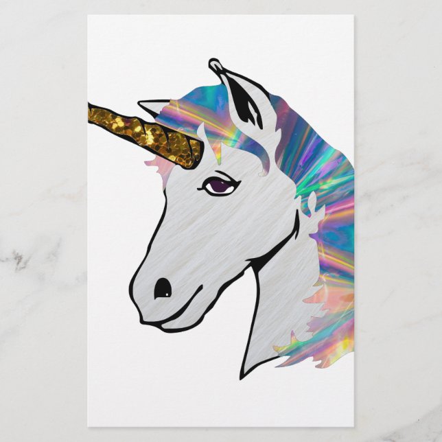 holographic unicorn stationery (Front)