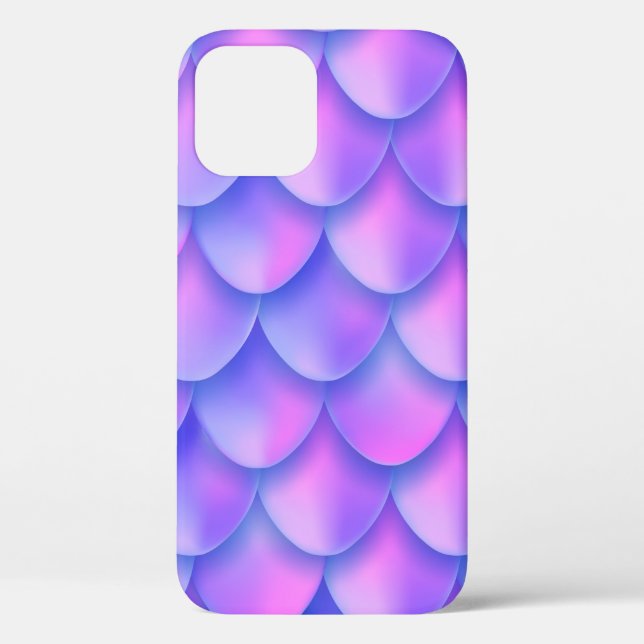 Holographic violet mermaid tail foil texture effec Case-Mate iPhone case (Back)