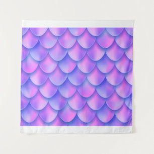 Holographic violet mermaid tail foil texture effec tapestry