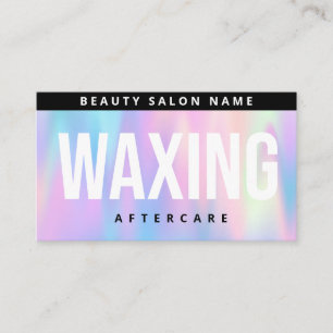 Holographic Waxing Aftercare Card, Hair Removal  Business Card