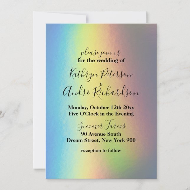 Holographic Wedding Invitation (Front)