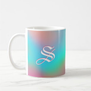 Holographic Wonderland   Custom monogram and text Coffee Mug