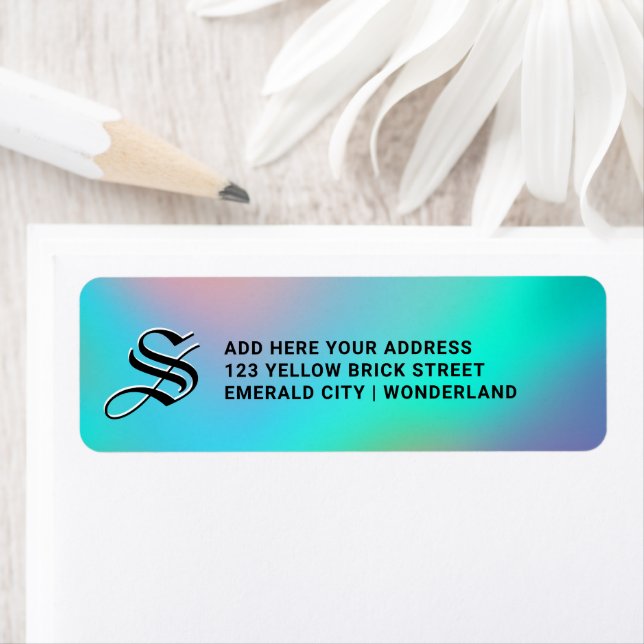 Holographic Wonderland | Monogram Return Address (Insitu)