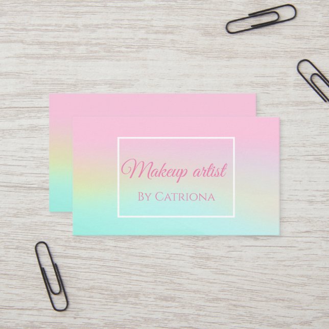 Holography Unicorn Business Card (Front/Back In Situ)