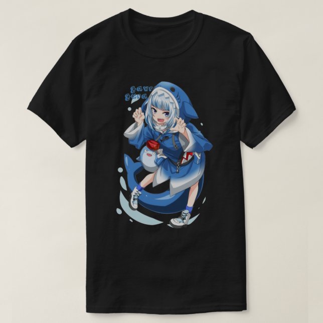 Hololive EN - Gawr Gura Shark   T-Shirt (Design Front)