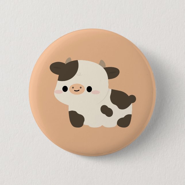 Holstein Cow 6 Cm Round Badge (Front)