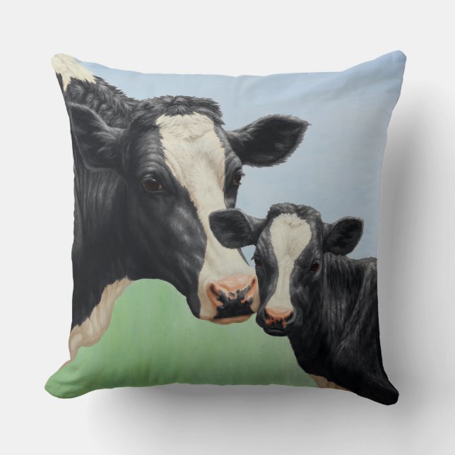 Holstein Cow and Calf Cushion (Front)