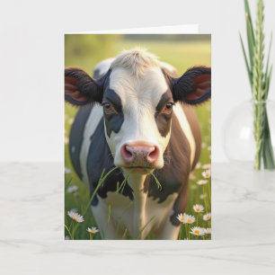 Holstein Cow Birthday Humour Card