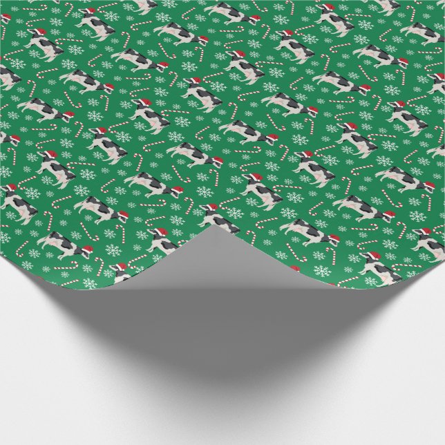 Holstein Cow Cattle Christmas Wrapping Paper (Corner)