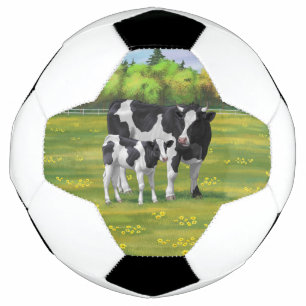 Holstein Cow & Cute Calf Football