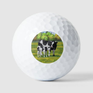 Holstein Cow & Cute Calf Golf Balls