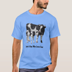 Holstein Cow & Cute Calf Personalise Your Text T-Shirt