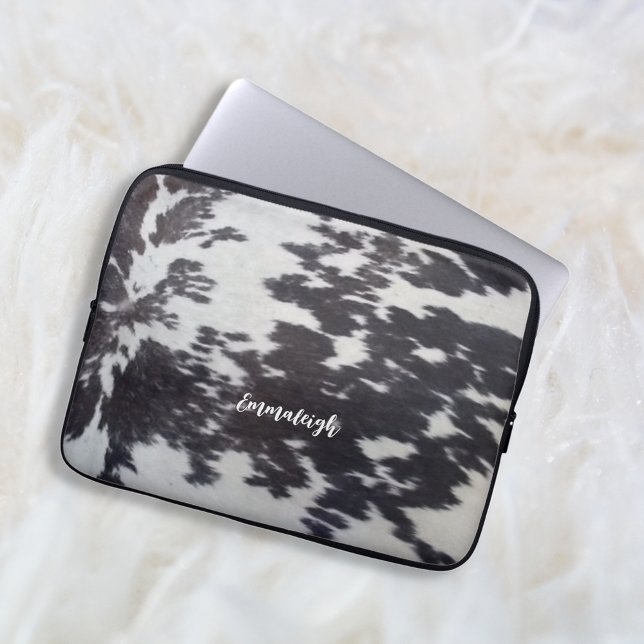 Holstein Cow Faux Leather Natural Look Laptop Sleeve (Creator Uploaded)