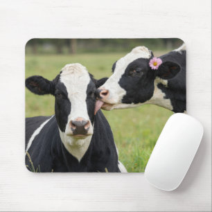 Holstein Cow Kiss Mouse Mat