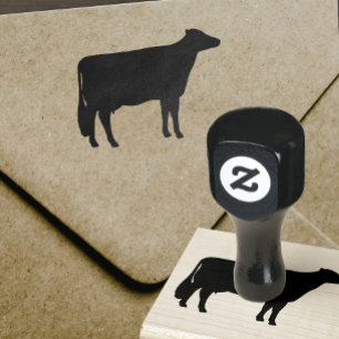 Holstein Cow Silhouette Country Farm Animal Rubber Stamp