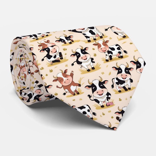 Holstein Cow Tie (Rolled)