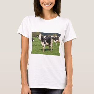 Holstein cows in a field in Brittany T-Shirt