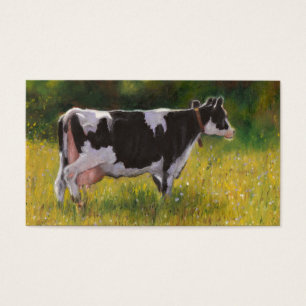 Holstein Dairy Cow: Oil Pastel Painting: Farm