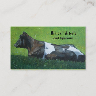 Holstein Dairy Farm Business Card: Art in Pastel Card
