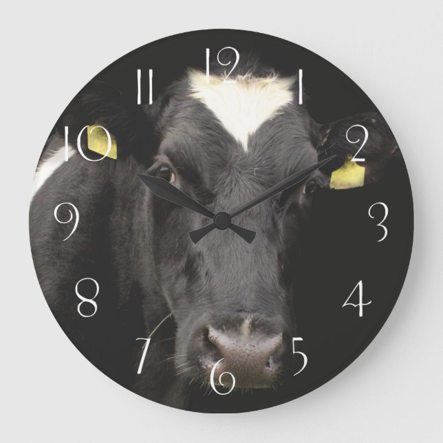 Holstein Fresian Cow Large Clock (Front)